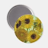 Sonnenblumen in einer Vase Van Gogh Fine Art Magnet (Vorderseite/Rückseite)