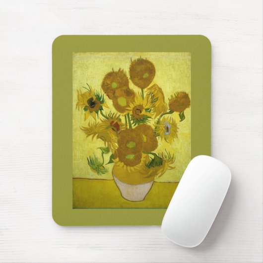 Sonnenblumen in einer Vase Van Gogh Fine Art Mousepad (Mit Mouse)