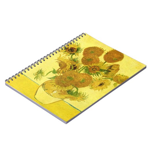 Sonnenblumen in einer Vase Van Gogh Fine Art Notizblock (Linke Seite)