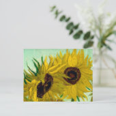 Sonnenblumen in einer Vase Van Gogh Fine Art Postkarte (Stehend Vorderseite)