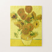 Sonnenblumen in einer Vase Van Gogh Fine Art Puzzle (Vertikal)