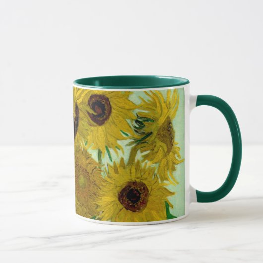 Sonnenblumen in einer Vase Van Gogh Fine Art Tasse (Rechts)