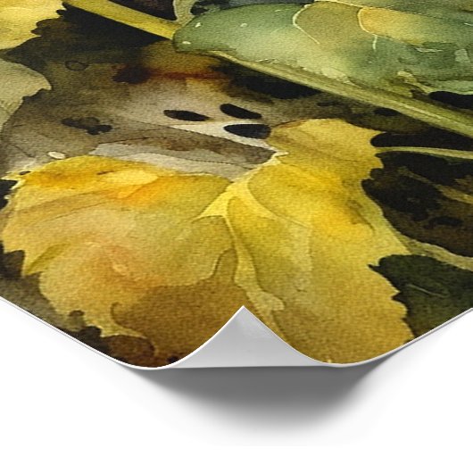 Sonnenblumen in Field Landscape Art Scene #SFS003 Poster (Ecke)