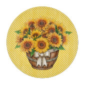 Sonnenblumen in Gelb Schneidebrett (Vorderseite)