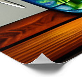 Sonnenblumen in Glass Vase Poster (Ecke)