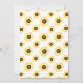 Sonnenblumen in Mason Jar Land Rustikale Hochzeit Einladung (Rückseite)