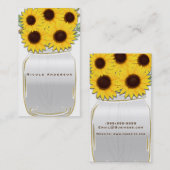 Sonnenblumen in Mason Jar Rustikales Land Chic Hel Visitenkarte (Vorne/Hinten)