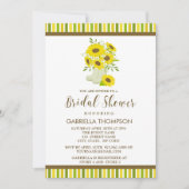 Sonnenblumen in Regenboots Brautdusche Einladung (Vorderseite)