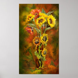 Sonnenblumen in Sonnenblumen Vase Art Poster/Print Poster