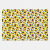 Sonnenblumen in Sonnengelb Geschenkpapier Set (Vorderseite)