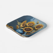 Sonnenblumen in Vase Pappteller (Gewinkelt)