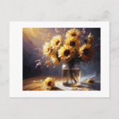 Sonnenblumen in Vase, Postkarte (Vorderseite)