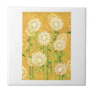 Sonnenblumen in Wasserfarbe, kundenspezifische Fli Fliese