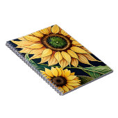 Sonnenblumen in Wasserfarbe Notizblock (Rechte Seite)