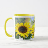 Sonnenblumen Individuelle Name Kaffee Tasse (Links)