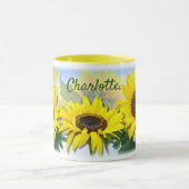 Sonnenblumen Individuelle Name Kaffee Tasse (Zentrum)