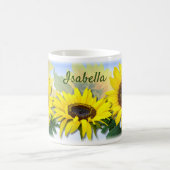 Sonnenblumen-Individuelle Name Kaffeetasse (Mittel)