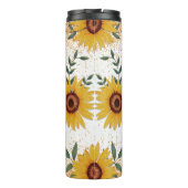 Sonnenblumen Individuelle Name Thermosbecher (Rückseite)