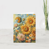 Sonnenblumen Inspiration Dankeskarte (Vorderseite)