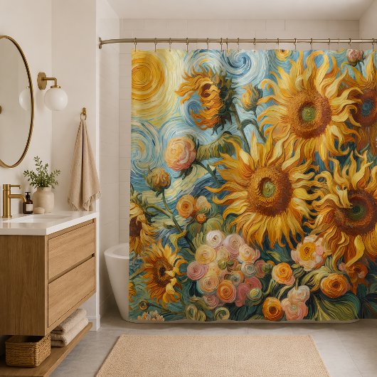 Sonnenblumen Inspiration Duschvorhang