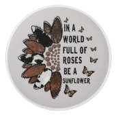 Sonnenblumen-Inspiration für coolen Western Keramikknauf (Vorderseite)