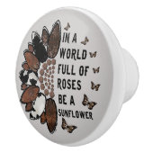 Sonnenblumen-Inspiration für coolen Western Keramikknauf (Rechts)