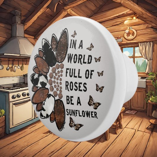 Sonnenblumen-Inspiration für coolen Western Keramikknauf