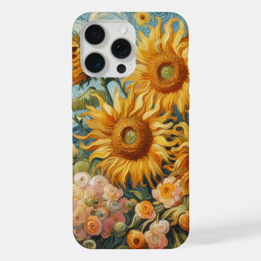 Sonnenblumen Inspiration iPhone Hülle (Rückseite)