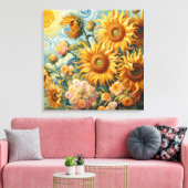 Sonnenblumen Inspiration Leinwanddruck (Insitu (Wohnzimmer))