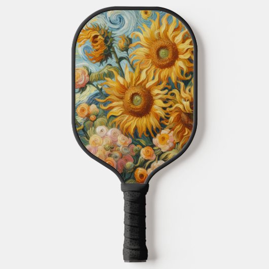 Sonnenblumen Inspiration Pickleball Schläger (Vorderseite)