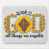 Sonnenblumen, Inspiration/Schrift Mousepad (Vorne)