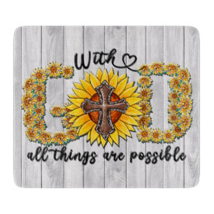 Sonnenblumen, Inspiration/Schrift Schneidebrett