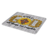 Sonnenblumen, Inspiration/Schrift Schneidebrett (Ecke)