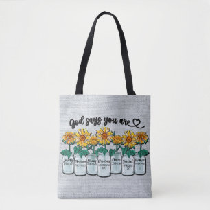 Sonnenblumen, Inspiration/Schrift Tasche