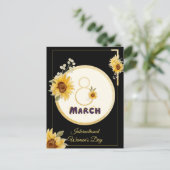 Sonnenblumen Internationaler Frauentag 2025 März 8 Einladungspostkarte (Stehend Vorderseite)