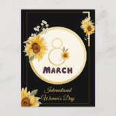 Sonnenblumen Internationaler Frauentag 2025 März 8 Postkarte (Vorderseite)