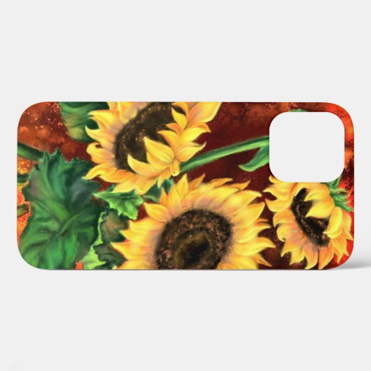 Sonnenblumen iPhone Case (Rückseite (Horizontal))