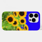 Sonnenblumen iPhone Case Ukraine Flaggenfarben (Rückseite (Horizontal))