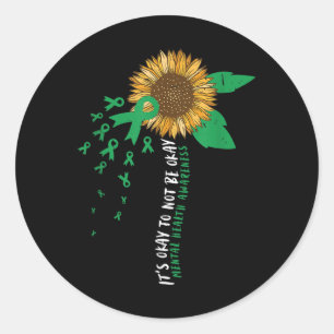 Sonnenblumen ist das Beste, nicht in Ordnung zu se Runder Aufkleber