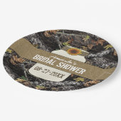 Sonnenblumen + Jagen Camouflage Party Teller für D (Schrägansicht)