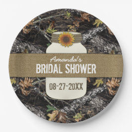 Sonnenblumen + Jagen Camouflage Party Teller für D