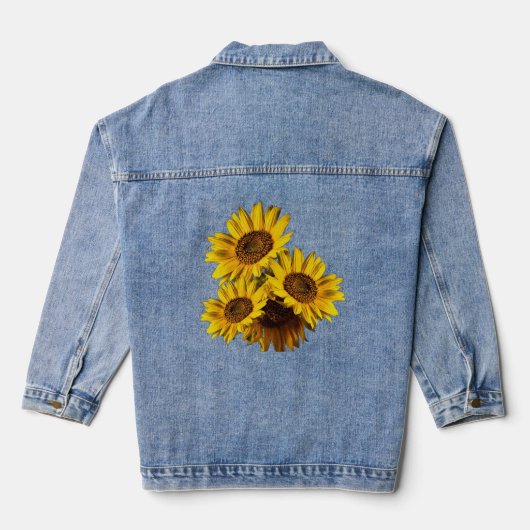 Sonnenblumen jeansjacke (Rückseite)