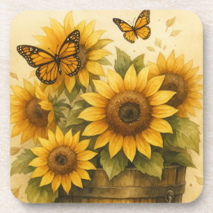 Sonnenblumen Journal Getränkeuntersetzer