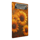 Sonnenblumen Journal Mini Klemmbrett (Schrägansicht)