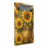 Sonnenblumen Journal Mini Klemmbrett (Schrägansicht)