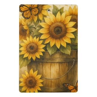 Sonnenblumen Journal Mini Klemmbrett