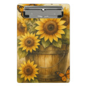 Sonnenblumen Journal Mini Klemmbrett (Vorderseite)