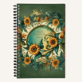 Sonnenblumen-Journal mit Jesus Notizblock (Vorderseite)