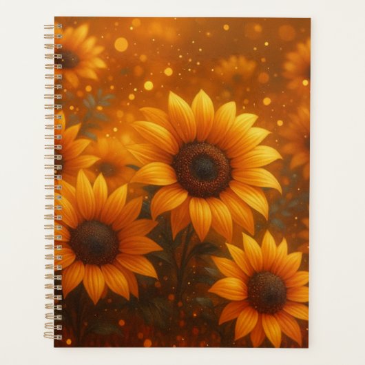 Sonnenblumen Journal Planer (Vorderseite)
