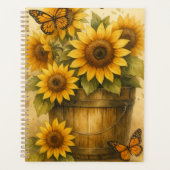 Sonnenblumen Journal Planer (Vorderseite)